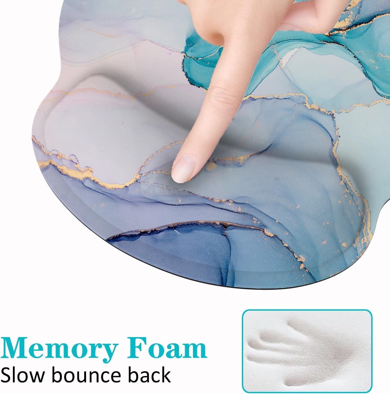 Mouse Pad with Wrist Rest, 3-In-1 Gaming Mouse Pad, Keyboard Wrist Rest, Ergonomic Memory Foam Mousepad with Wrist Support for Computer Keyboard