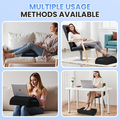 Foot Rest for under Desk at Work, Gaming Accessories Foot Stool with 3 Adjustabl